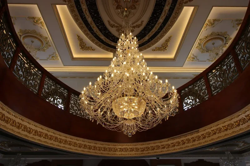 Lustre Salle Haute Doré