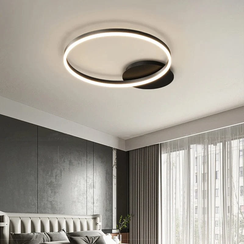 Plafonnier LED salon cercle lumineux