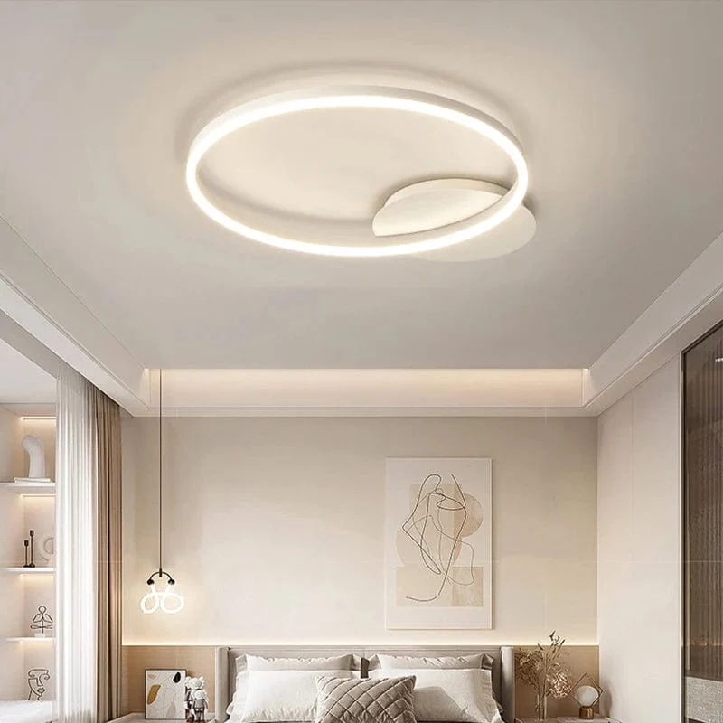 Plafonnier LED salon cercle lumineux