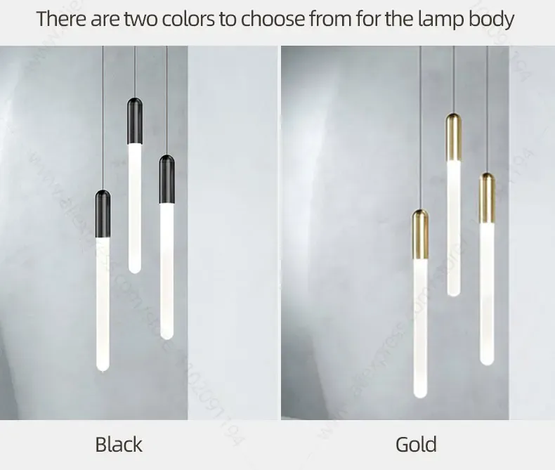 Lustre suspensions de tubes lumineux pour villa