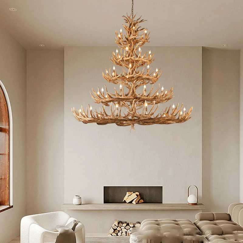 Lustre en bois flotte - Style Campagne