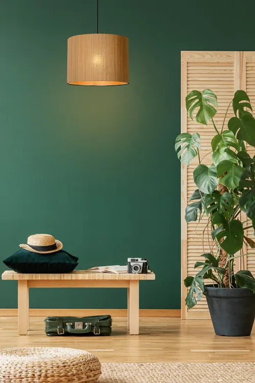 Suspension luminaire en bambou