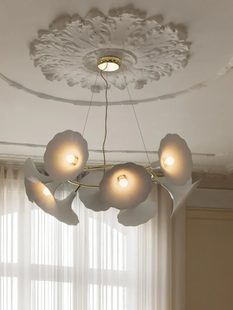 Lustre Rond avec Pétales