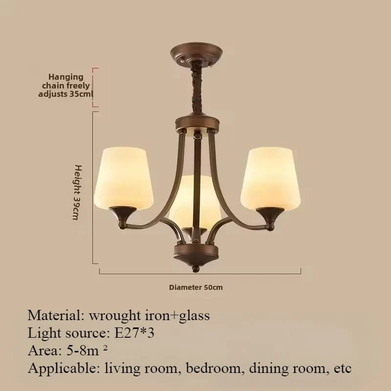 Lustre en bois chandelier LED