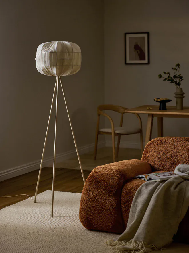 Lampadaire lin salon