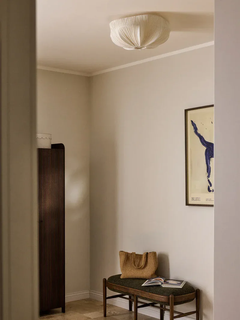 Plafonnier luminaire en lin