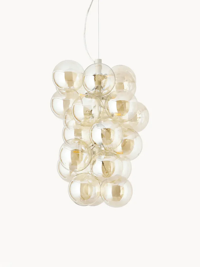 Luminaire suspension bulles verre