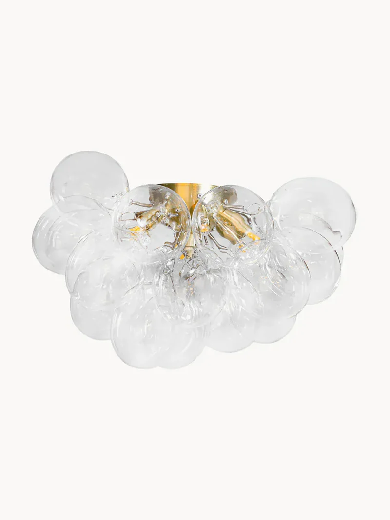 Plafonnier verre rose