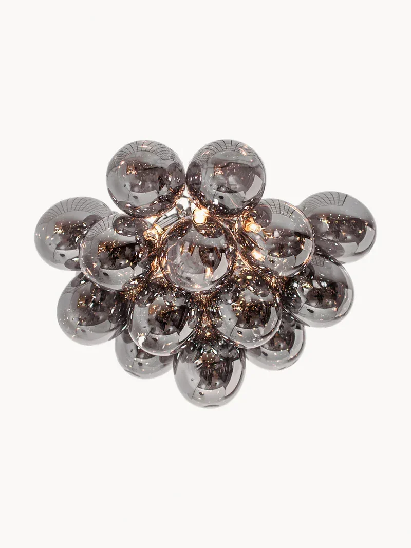 Plafonnier verre rose