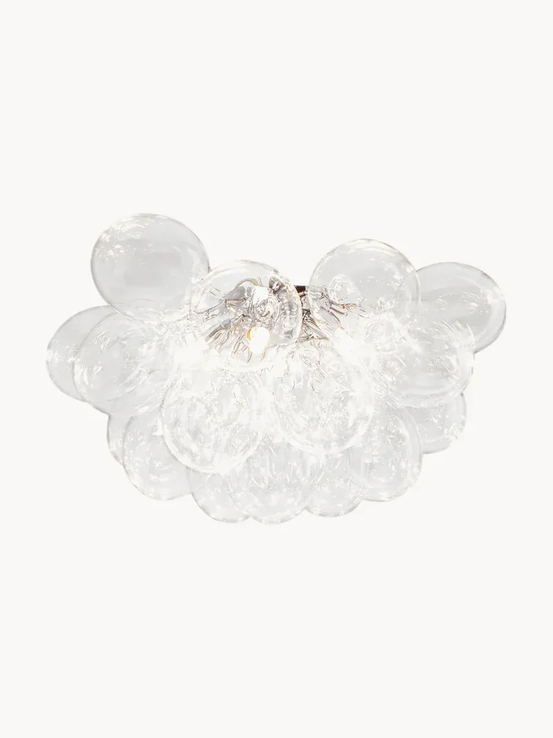 Plafonnier verre rose