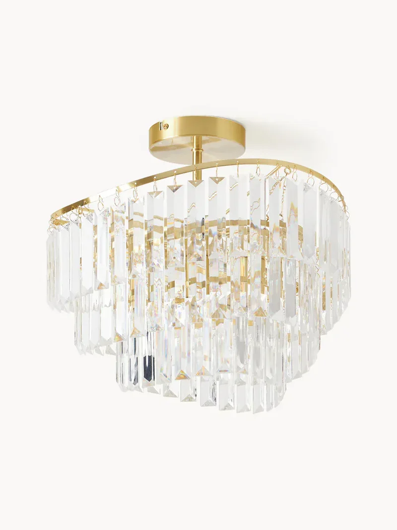 Petit plafonnier luminaire verre luxe