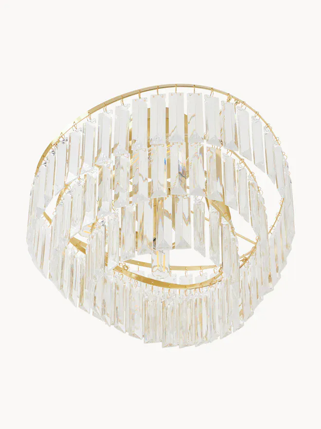 Petit plafonnier luminaire verre luxe