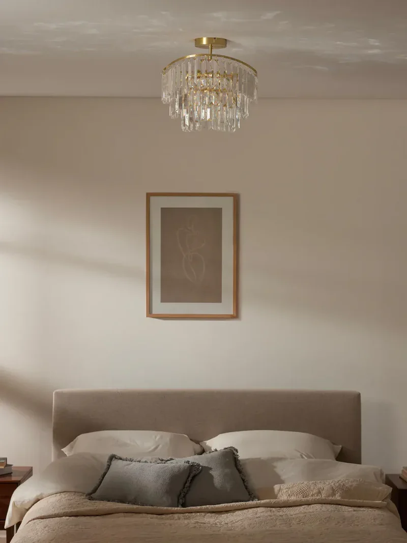 Petit plafonnier luminaire verre luxe