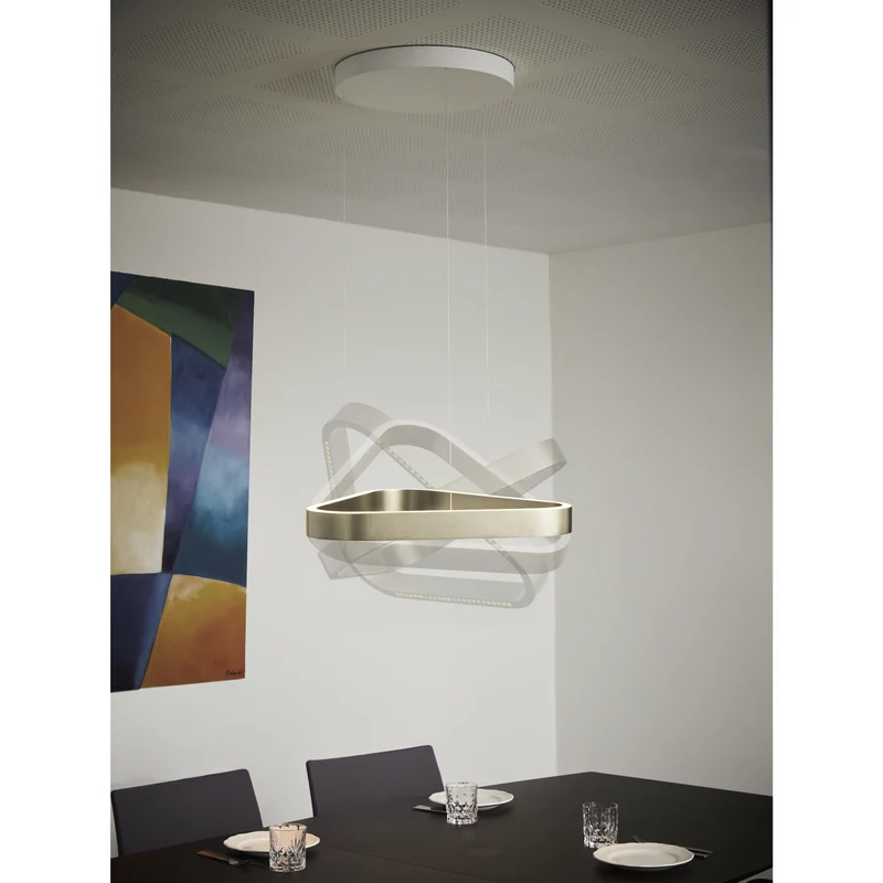 TRIGON SOSPENSION LED LARGE SOFT IVORY PENDEL