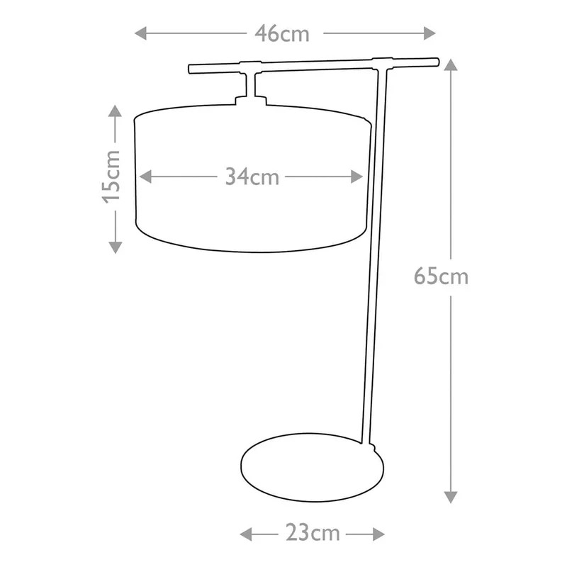Lampe de table Balance 1 lumière - Marron et Laiton poli