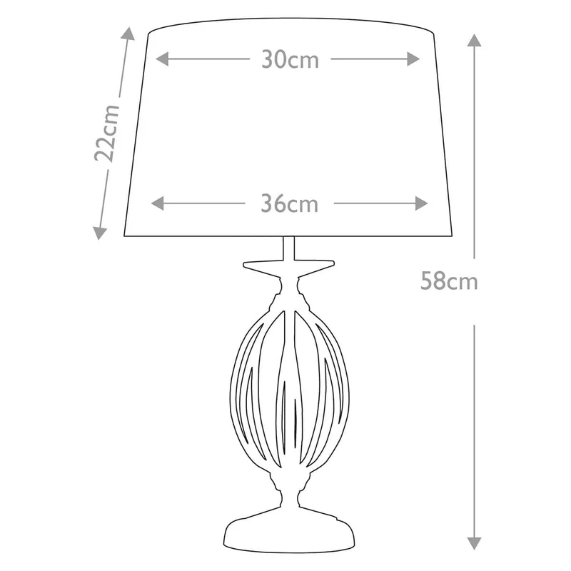 Lampe de table Aegean 1 lumière - Nickel poli