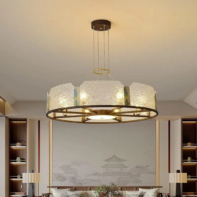 Lustre LED en Verre