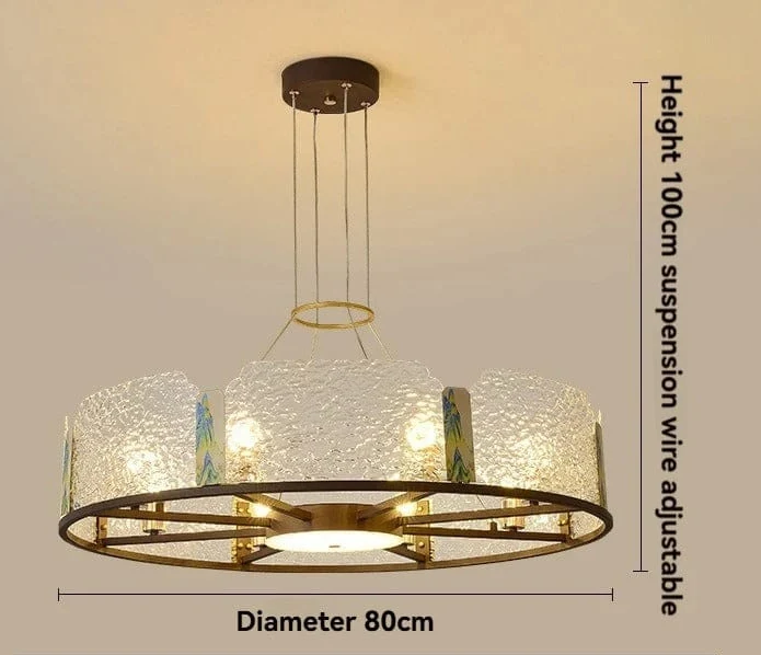 Lustre LED en Verre