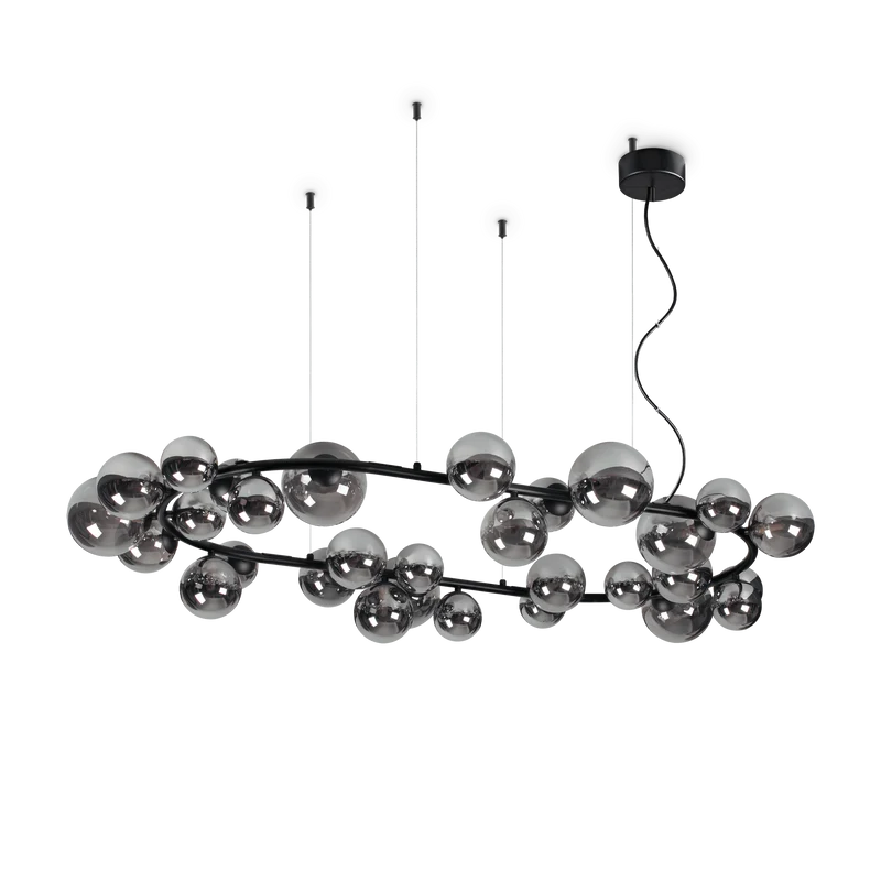 Grande Suspension Noire Cuisine