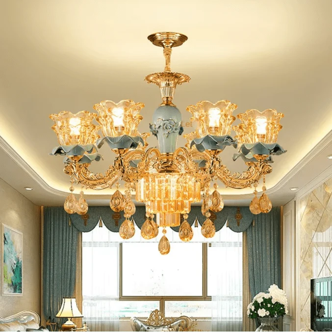 Lustre Chandelier Doré