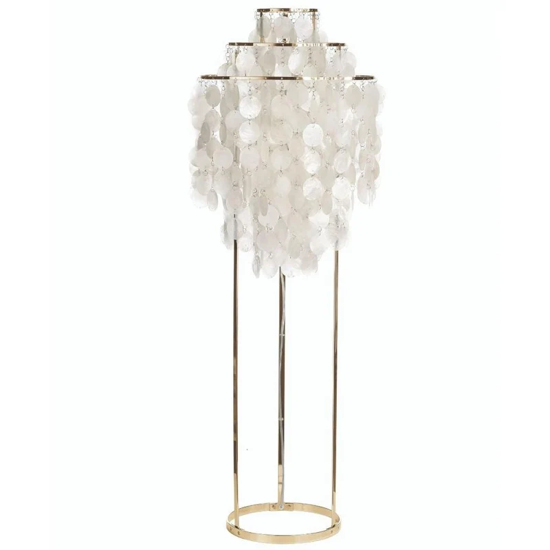 Fun 1STM - gulvlampe i perlemor og messing af Verner Panton