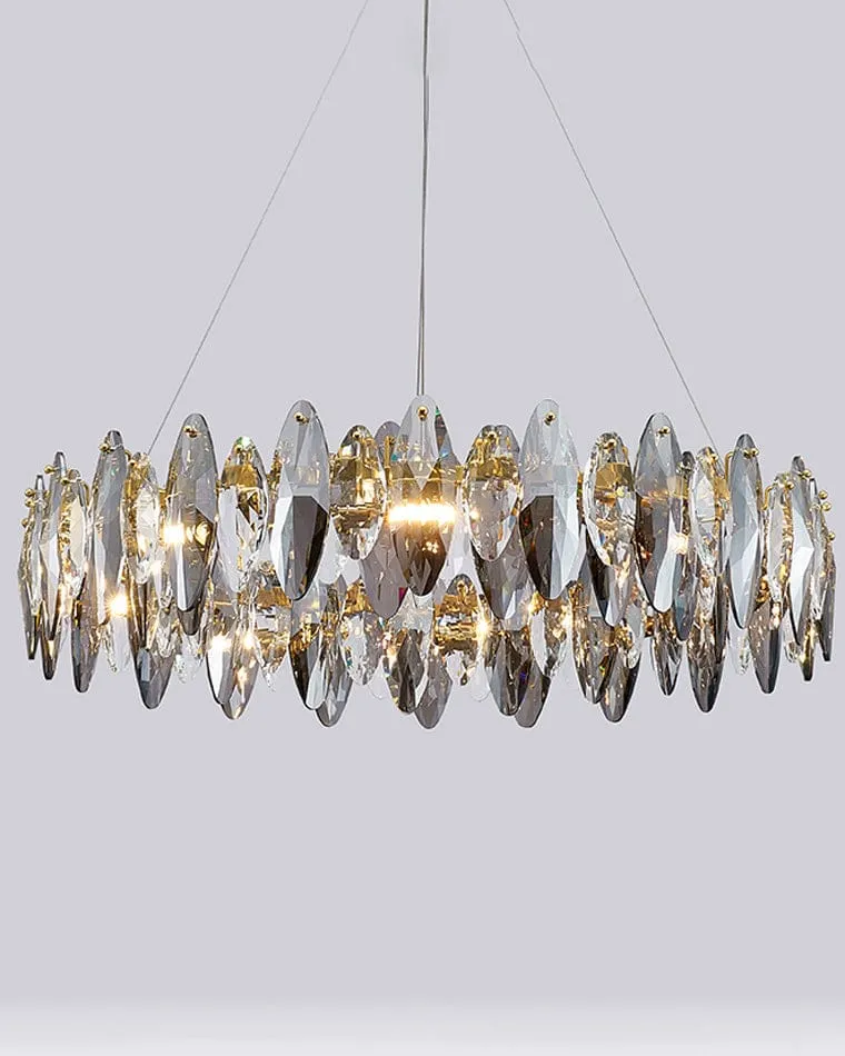 Lustre Moderne en Verre Fumé
