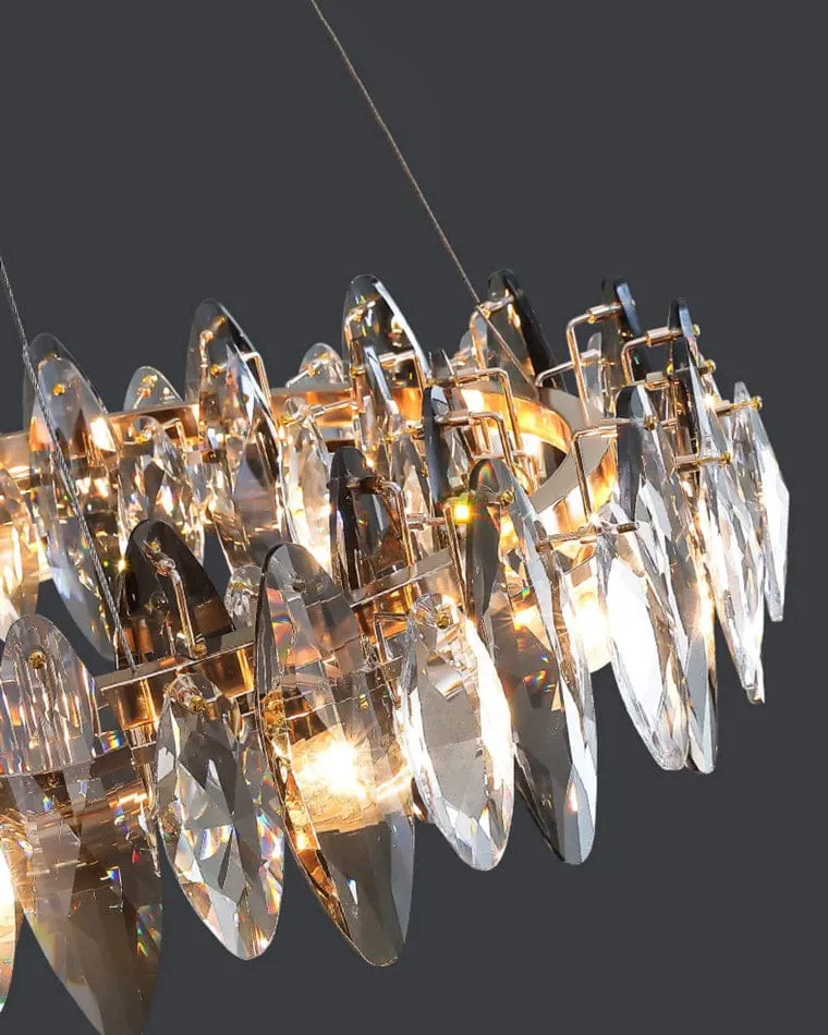Lustre Moderne en Verre Fumé