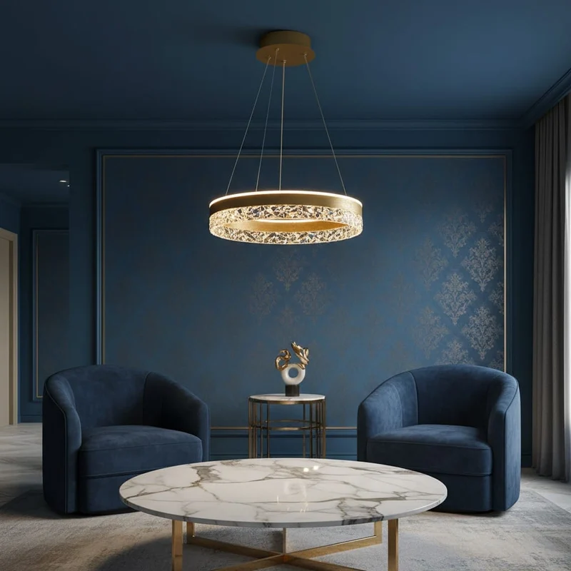 Lustre Design LED en Verre