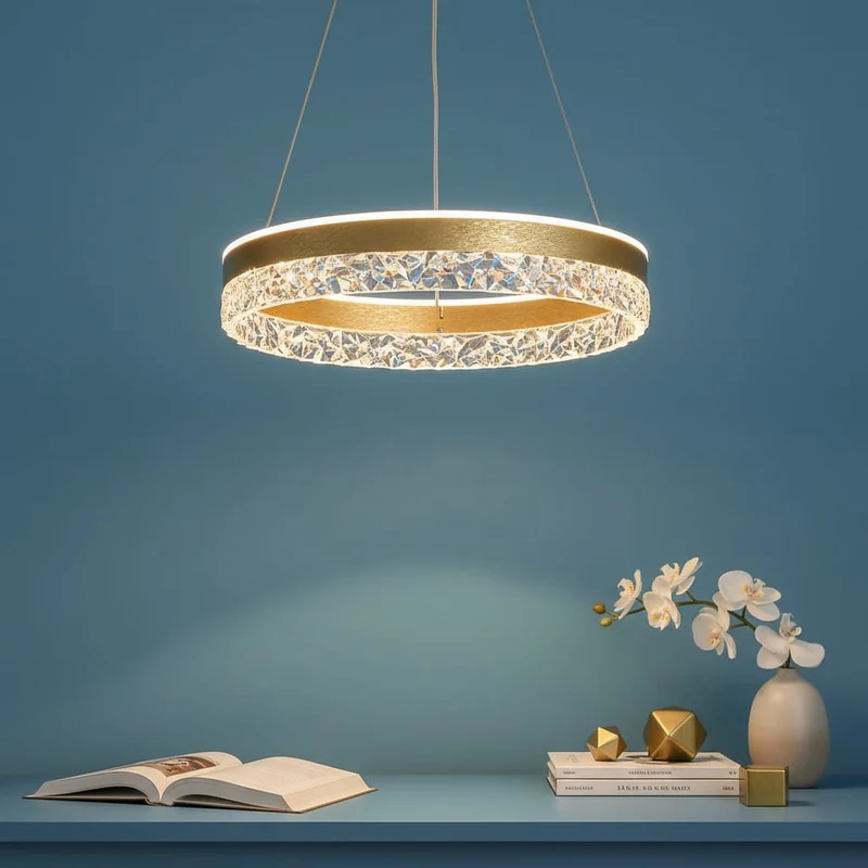 Lustre Design LED en Verre