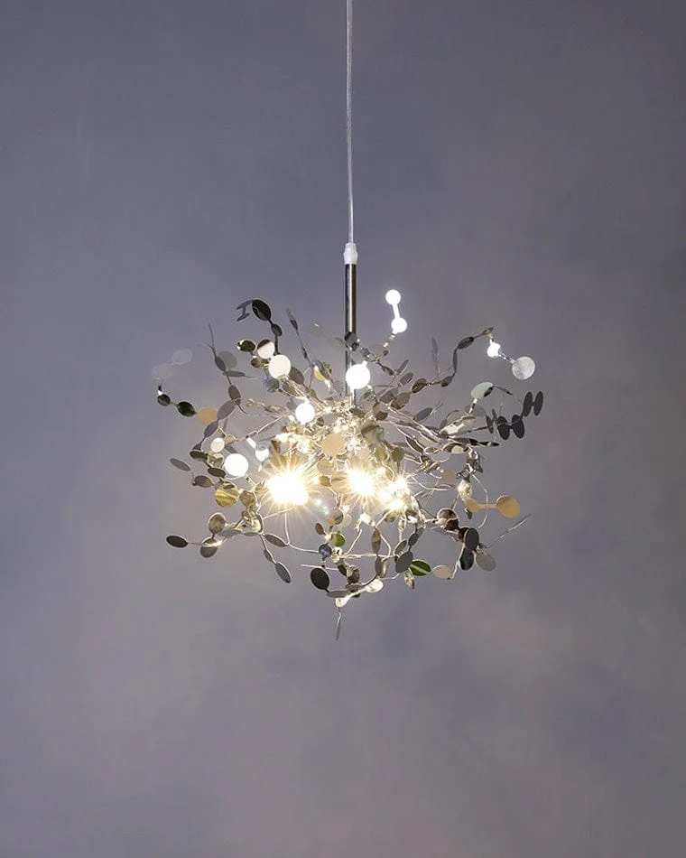 Lustre Suspendu Nuage Doree brillant