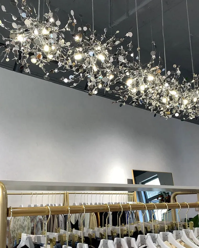 Lustre Suspendu Nuage Doree brillant