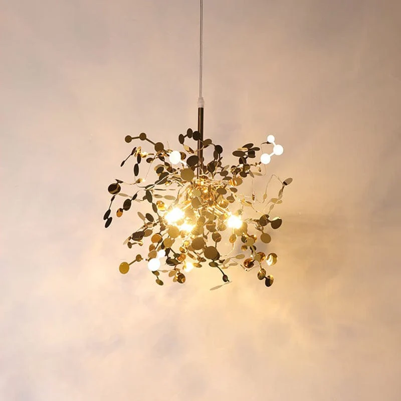 Lustre Suspendu Nuage Doree brillant