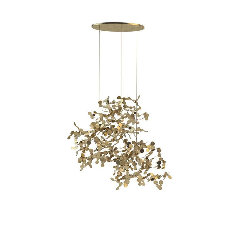 Lustre Suspendu Nuage Doree brillant