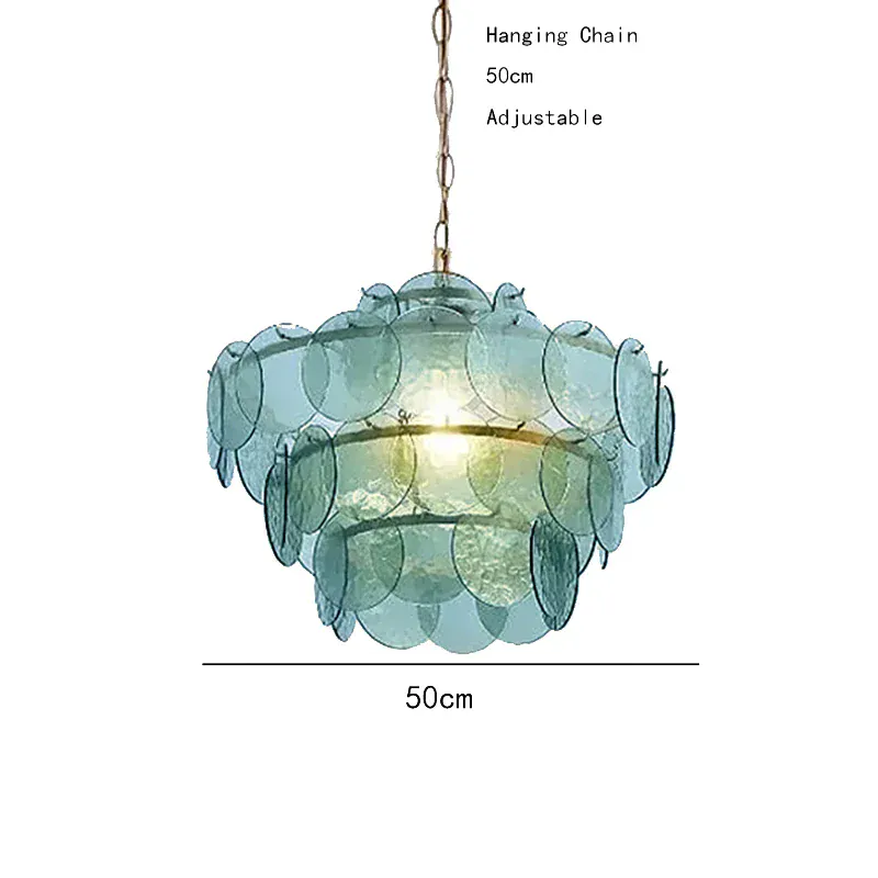 Lustre rond en verre au style rétro