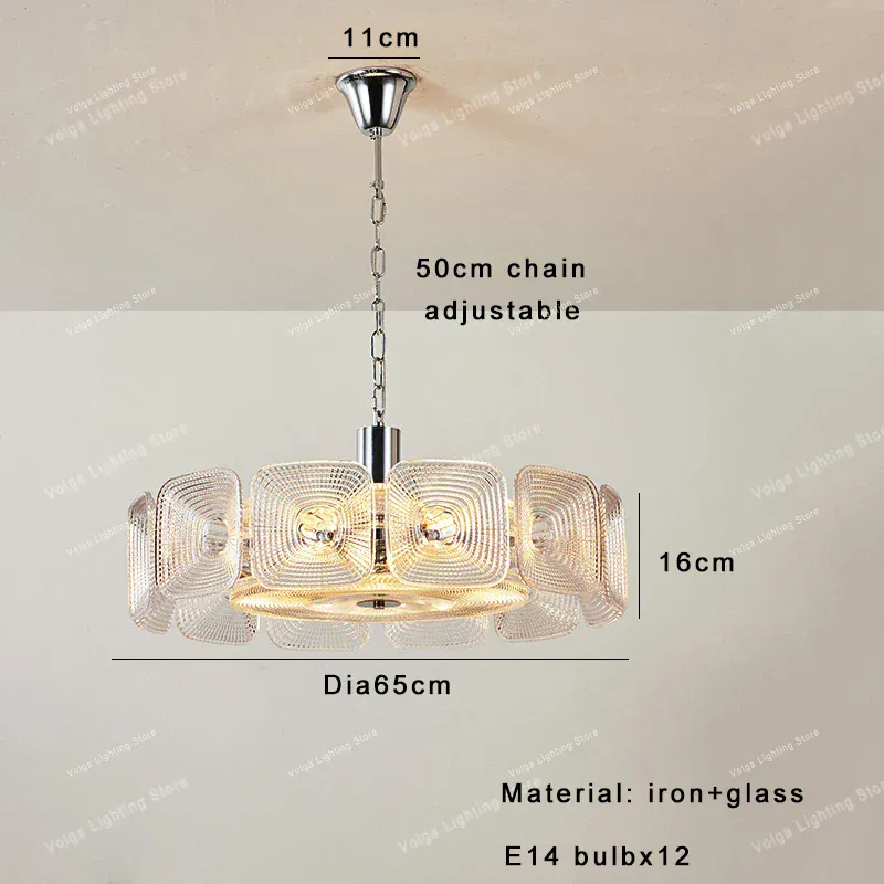 Lustre pour cuisine en verre