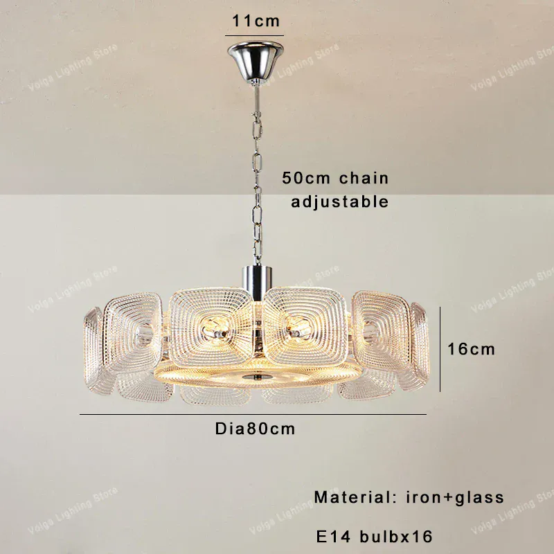 Lustre pour cuisine en verre