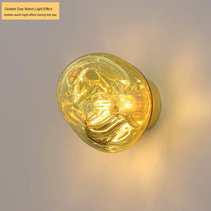 Applique bouton en verre retro