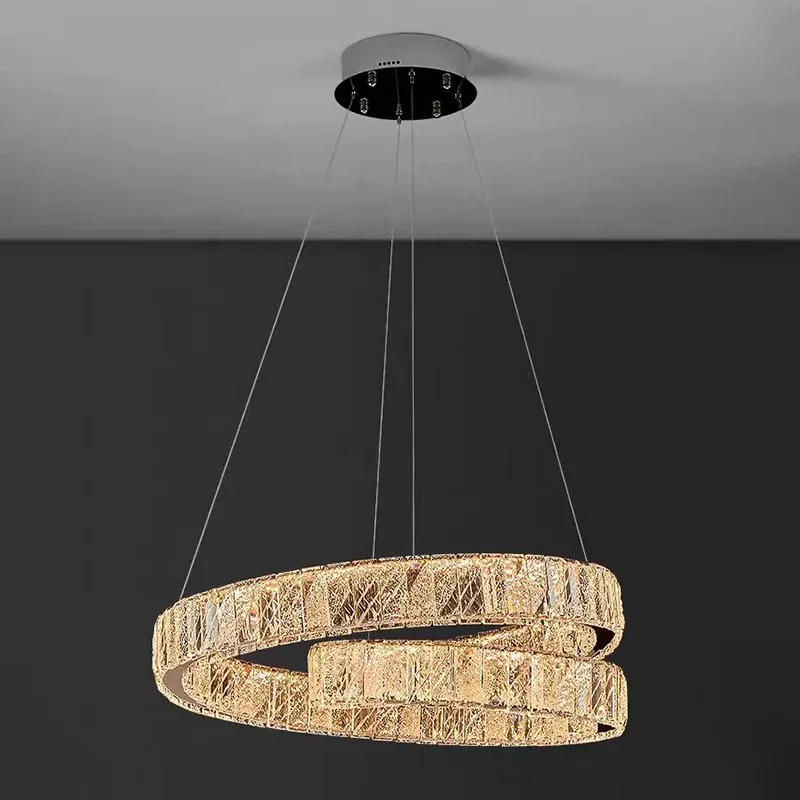Modern Luxury Led Crystal Chandeliers Home Villa Lighting For Living Dining Room Decoration Pendant Lights Indoor Hotel Fixtures