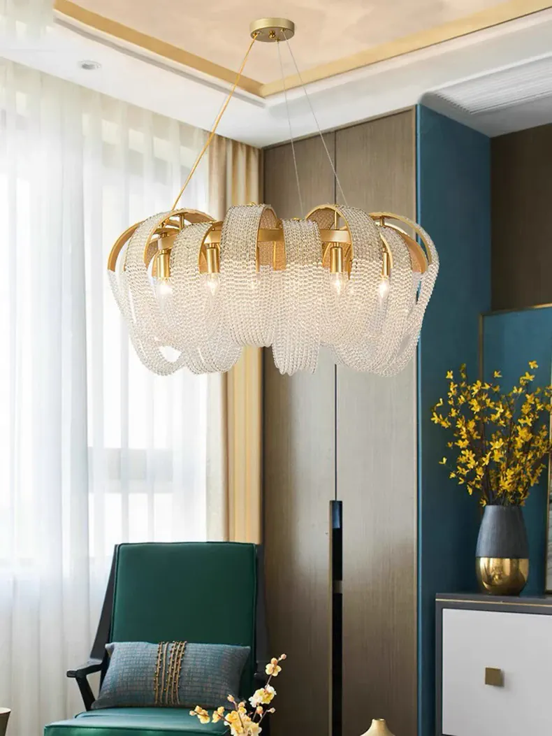 home decorationPendant lights, luxury crystal living room chandelier, bedroom Pendant lamp, ceiling light, indoor lighting