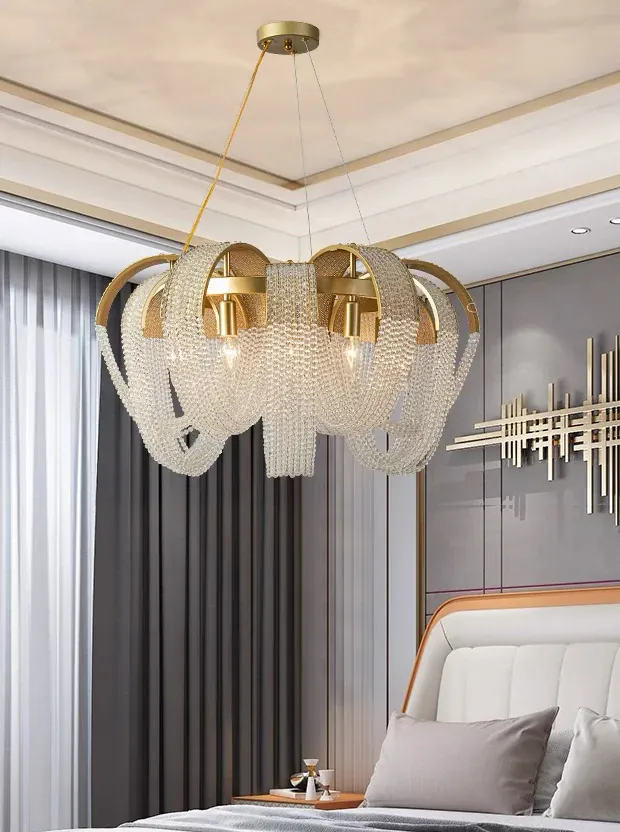 home decorationPendant lights, luxury crystal living room chandelier, bedroom Pendant lamp, ceiling light, indoor lighting