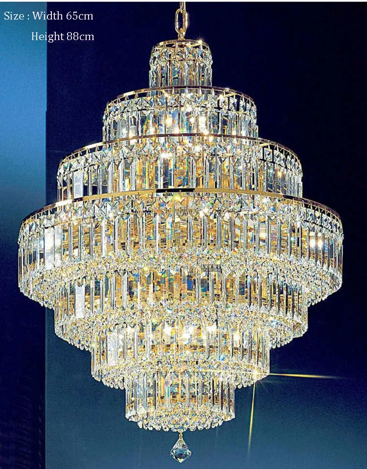Lustre en verre cristal de style empire