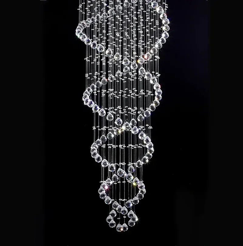 Lustre moderne LED suspendu pour escalier