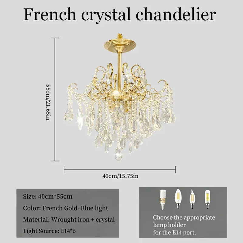 Lustre années 70 avec pendentifs en cristal