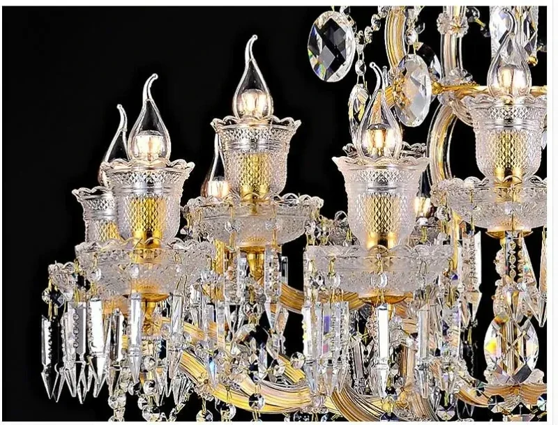 Chandelier au style romain à pampilles - Style luxe italien