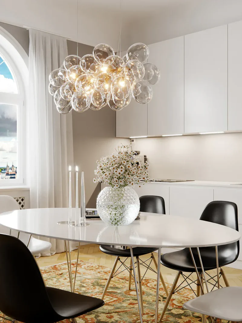 Lustre Salon Bulles Verre