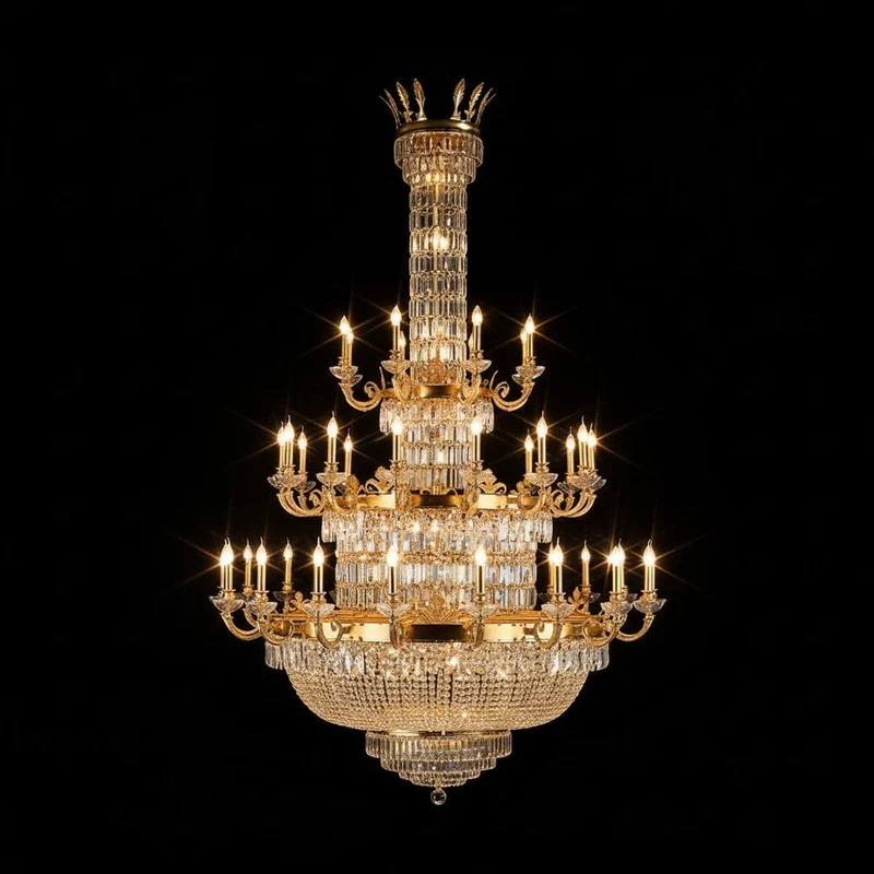 Lustre d’église géant en laiton
