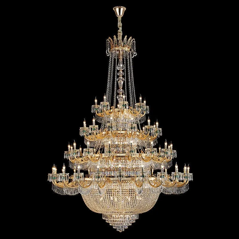 Chandeliers Geants laiton et cristal