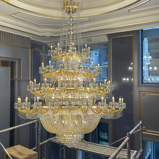 Chandeliers Geants laiton et cristal