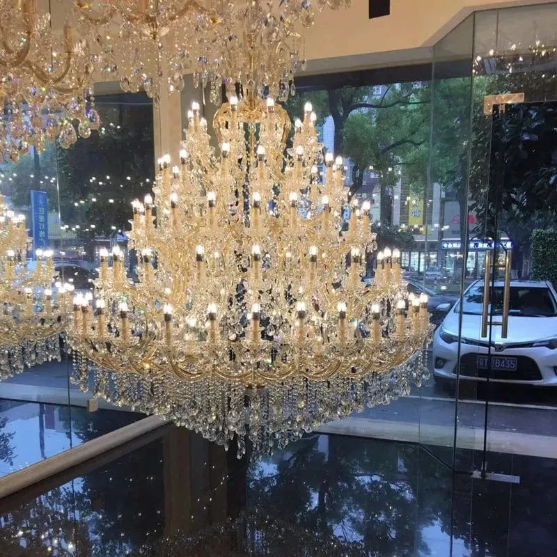 Lustre Pampilles pour Haut Plafond
