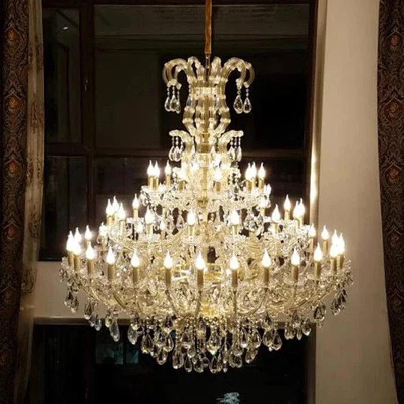Lustre Pampilles pour Haut Plafond